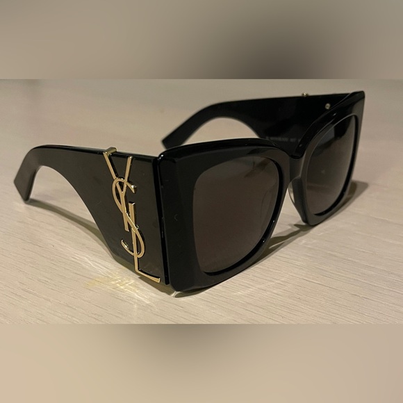 Saint Laurent Sl M119 Blaze Oversized Sunglasses Black - Picture 1 of 6